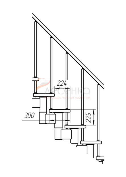 Модульная лестница Стандарт - фото 3